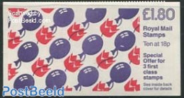 Great Britain 1988 Definitives Booklet, Balloons, Selvedge At Left, Mint NH, Stamp Booklets - Nuevos