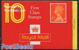 Great Britain 1990 Definitives Booklet, 10x1st, Walsall, Freepost Newcastle Inside, Mint NH, Stamp Booklets - Nuevos