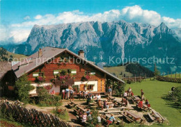 73356101 Muehlbach Hochkoenig Schutzhuette Mitterfeldalm Terrasse Alpenpanorama  - Autres & Non Classés