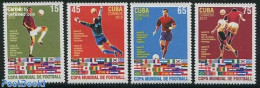 Cuba 2010 WC Football South Africa 4v, Mint NH, Sport - Football - Unused Stamps