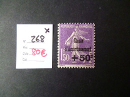 Timbre France Neuf * Caisse Amortissement N° 268 Cote 80 € € - Unused Stamps