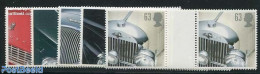 Great Britain 1996 Automobiles 5v, Gutter Pairs, Mint NH, Transport - Automobiles - Autres & Non Classés