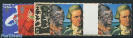 Great Britain 1999 Millennium, Traffic 4v, Gutter Pairs, Mint NH, History - Transport - Explorers - Railways - Art - C.. - Other & Unclassified