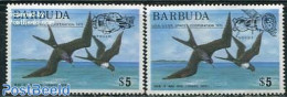 Barbuda 1975 Apollo - Soyuz 2v, Mint NH, Nature - Transport - Birds - Space Exploration - Barbuda (...-1981)