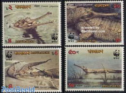 Bangladesh 1990 WWF 4v, Mint NH, Nature - Crocodiles - World Wildlife Fund (WWF) - Bangladesch