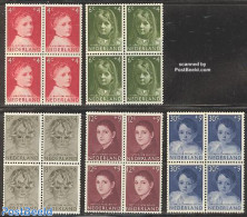 Netherlands 1957 Child Welfare 5v, Blocks Of 4 [+], Mint NH - Ungebraucht