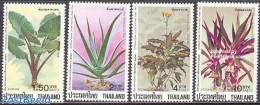 Thailand 1984 Letter Week, Medical Plants 4v, Mint NH, Health - Nature - Health - Flowers & Plants - Thaïlande