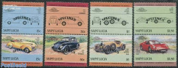 Saint Lucia 1985 Automobiles 4x2v [:], Mint NH, Transport - Automobiles - Automobili