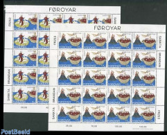 Iceland 1992 Europa 2 M/ss, Mint NH, History - Various - Europa (cept) - Explorers - Joint Issues - Ongebruikt