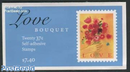 United States Of America 2005 Love Bouquet Foil Booklet, Mint NH, Nature - Flowers & Plants - Stamp Booklets - Neufs