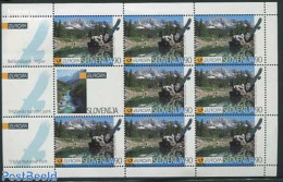 Slovenia 1999 Europa, National Parks M/s, Mint NH, History - Nature - Europa (cept) - Birds - National Parks - Natura