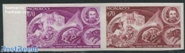 Monaco 1969 Daudet, 70c, 2 Coulour Proofs In Pair, Mint NH, Nature - Various - Animals (others & Mixed) - Horses - Spe.. - Ongebruikt