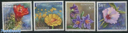 Romania 2014 Desert Flowers 4v, Mint NH, Nature - Cacti - Flowers & Plants - Ongebruikt