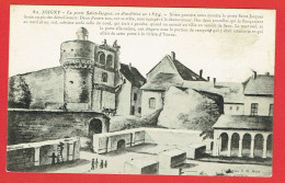 Joigny - La Porte Saint-Jacques En Démolition En 1824 - Gravure - Joigny