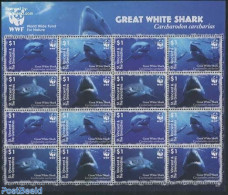 Saint Vincent 2006 WWF, Sharks 4x4v M/s, Mint NH, Nature - Fish - World Wildlife Fund (WWF) - Sharks - Peces