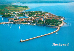 73356010 Novigrad Landzunge Hafeneinfahrt Fliegeraufnahme Novigrad - Croatia