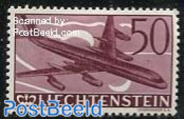 Liechtenstein 1960 50Rp, Stamp Out Of Set, Unused (hinged), Transport - Aircraft & Aviation - Ongebruikt