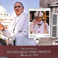 Sierra Leone 2013 Pope Francis S/s, Mint NH, Religion - Transport - Pope - Religion - Papes