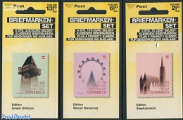 Austria 2014 Definitives 3 Booklets, Mint NH, Religion - Various - Churches, Temples, Mosques, Synagogues - Stamp Book.. - Nuovi