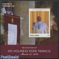 Antigua & Barbuda 2013 Pope Francis S/s, Mint NH, Religion - Pope - Religion - Papes