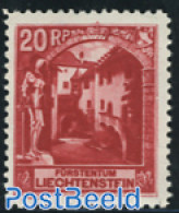 Liechtenstein 1930 20Rp, Perf. 10.5, Stamp Out Of Set, Unused (hinged), History - Knights - Ongebruikt