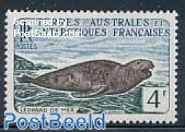French Antarctic Territory 1960 4F, Stamp Out Of Set, Mint NH, Nature - Sea Mammals - Unused Stamps
