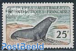 French Antarctic Territory 1960 25Fr, Stamp Out Of Set, Unused (hinged), Nature - Nuevos