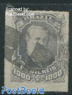 Brazil 1878 1000R Grey, Used, Used Stamps - Used Stamps