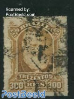 Brazil 1878 300R Yellow-brown, Used, Used - Oblitérés