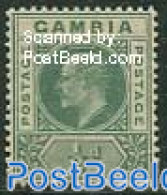 Gambia 1904 1/2d , WM Multiple Crown-CA, Stamp Out Of Set, Unused (hinged) - Gambia (...-1964)