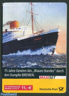 Germany, Federal Republic 2004 Bremen Ship Booklet S-a, Mint NH, Transport - Stamp Booklets - Ships And Boats - Nuevos