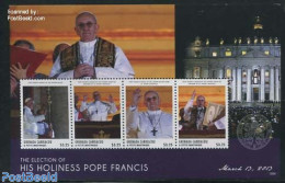 Grenada Grenadines 2013 Pope Francis 4v M/s, Mint NH, Religion - Pope - Religion - Päpste