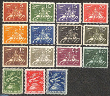 Sweden 1924 World Postal Congress Stockholm 15v, Unused (hinged), Nature - Horses - U.P.U. - Nuevos