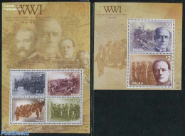 Palau 2014 World War I 2 S/s, Mint NH, History - Sport - Militarism - Cycling - World War I - Militares