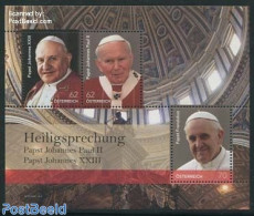 Austria 2014 Beatification Of Popes S/s, Mint NH, Religion - Pope - Religion - Nuevos