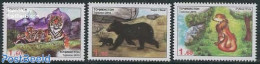 Tajikistan 2013 Animals 3v, Mint NH, Nature - Animals (others & Mixed) - Bears - Cat Family - Tayikistán