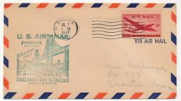 Etats Unis - Env. Depuis Phoenix Ariz. - Extension OM4  Phoenix Arizona => Oakland & San Francisco (California) - 2c. 1941-1960 Covers