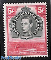 East Africa 1938 5Sh, Perf. 13.25:13.75, Stamp Out Of Set, Mint NH, Art - Bridges And Tunnels - Brücken