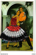 Carte Brodée Couple Danseuse Et Danseur Espagnols - Brodées
