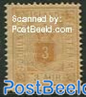 Iceland 1876 3A, Perf. 14:13.5, Stamp Out Of Set, Unused (hinged) - Unused Stamps