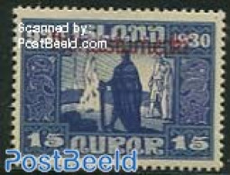 Iceland 1930 15A, On Service, Stamp Out Of Set, Unused (hinged) - Altri & Non Classificati