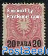 Türkiye 1884 20Pa, German Post, Stamp Out Of Set, Unused (hinged) - Andere & Zonder Classificatie