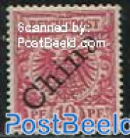 China (before 1949) 1898 German Post, 10Pf, Diagonal Overprint, Unused (hinged) - Altri & Non Classificati