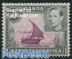 East Africa 1938 50c, Type II, Perf. 13:11.75, Stamp Out Of Set, Mint NH, Transport - Ships And Boats - Schiffe