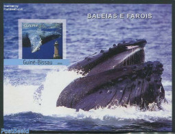 Guinea Bissau 2004 Whales & Lighthouses S/s, Imperforated, Mint NH, Nature - Various - Sea Mammals - Lighthouses & Saf.. - Phares