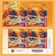 2023  Moldova  „Firemen And Rescuers”  4v Mint 2,80 - Protección Del Medio Ambiente Y Del Clima