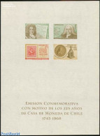 Chile 1968 Casa De Moneda, Special S/s (not Valid For Postage), Mint NH, Various - Stamps On Stamps - Money On Stamps .. - Francobolli Su Francobolli