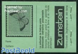 Switzerland 1980 Folklore Booklet, Green Cover, Butterfly F, Mint NH, Nature - Various - Butterflies - Stamp Booklets .. - Nuovi
