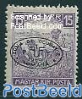 Hungary 1919 Debrecen, Romanian Occ, 15f, Stamp Out Of Set, Unused (hinged) - Nuevos