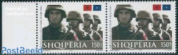 Albania 2012 100 Years Army 2x150 Leke [:], Mint NH, History - Various - Militarism - Errors, Misprints, Plate Flaws - Militares